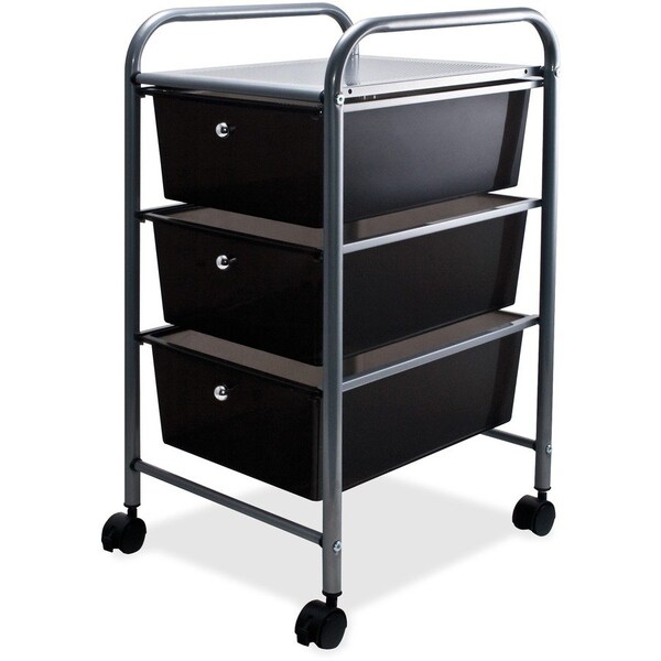 3-Drawer Organizer, 27" Overall H, 15.5" Overall W, Metal
